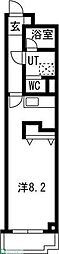 ミレニアム八田 ワンルームの間取図画像