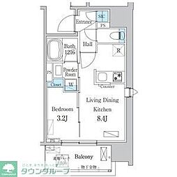 名古屋市千種区今池1丁目マンション 1LDKの間取図画像