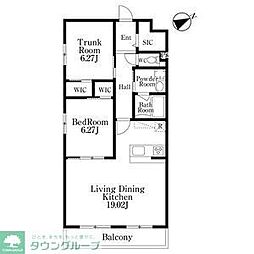 名古屋市千種区千種2丁目マンション 2LDKの間取図画像
