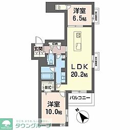 グランゲート滝川 2LDKの間取図画像
