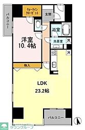 カスタリア伏見 1LDKの間取図画像