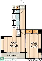 ロイヤルカーサ千種 1LDKの間取図画像