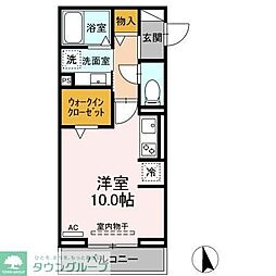 ラフィネ港明 ワンルームの間取図画像