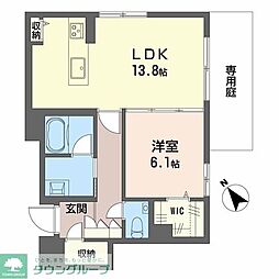 グランゲート滝川 1LDKの間取図画像