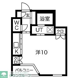 SPACECUBEHONJIN 1Kの間取図画像