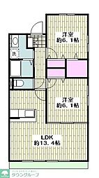 エル・ミラール瑞穂公園 2LDKの間取図画像