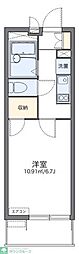 レオパレスルミエール筒井 1Kの間取図画像