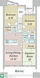 グランカーサ上前津 3LDKの間取図画像