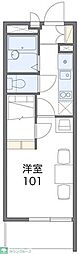 レオパレスまつばら 1Kの間取図画像