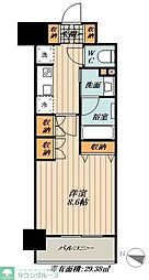 TENAS丸の内 1Kの間取図画像