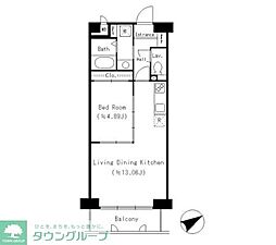 ルーエ千種 1LDKの間取図画像