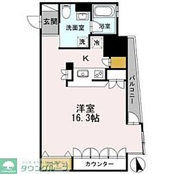 カスタリア伏見 ワンルームの間取図画像