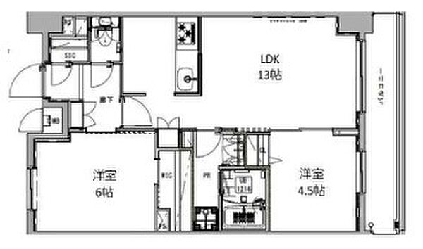 Ｓ－ＲＥＳＩＤＥＮＣＥ王子Ｎｏｒｄ 902｜東京都北区王子３丁目(賃貸マンション2LDK・9階・53.58㎡)の写真 その2