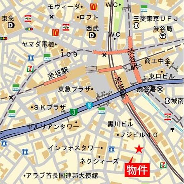 パークアクシス渋谷桜丘ウエスト 1306｜東京都渋谷区桜丘町(賃貸マンション1LDK・13階・43.49㎡)の写真 その8