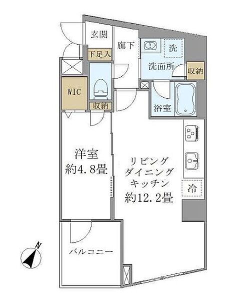 パインステージ白金高輪 504｜東京都港区高輪１丁目(賃貸マンション1LDK・5階・41.74㎡)の写真 その2