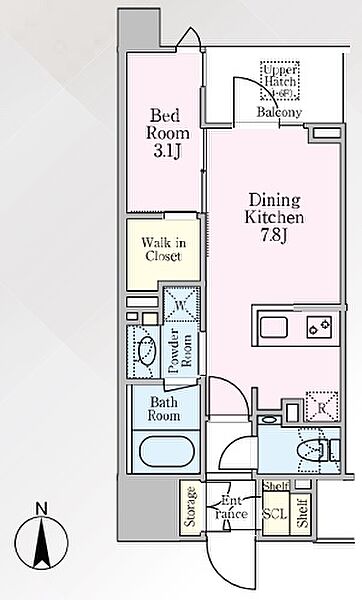 グランリビオ芝大門 704｜東京都港区芝大門１丁目(賃貸マンション1DK・7階・32.19㎡)の写真 その2