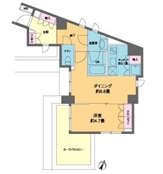 カスタリア南麻布 602｜東京都港区南麻布２丁目(賃貸マンション1DK・6階・39.63㎡)の写真 その2