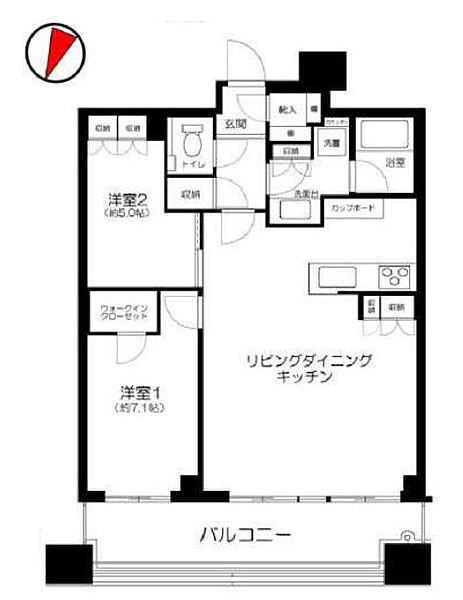 パークタワー勝どきサウス 3604｜東京都中央区勝どき４丁目(賃貸マンション2LDK・36階・73.94㎡)の写真 その2