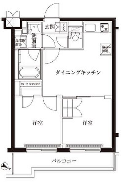 ルーブル蓮根弐番館 405｜東京都板橋区蓮根１丁目(賃貸マンション2DK・4階・40.88㎡)の写真 その2