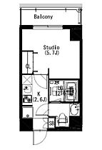 エスティメゾン戸越 212 ｜ 東京都品川区戸越１丁目25-5（賃貸マンション1K・2階・20.47㎡） その2