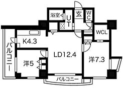 シティコート目黒4号棟 202 ｜ 東京都品川区上大崎２丁目10-34（賃貸マンション2LDK・2階・68.25㎡） その2