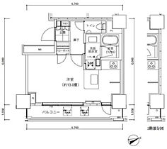 パークキューブ愛宕山タワー 1007 ｜ 東京都港区西新橋３丁目17-7（賃貸マンション1K・10階・35.30㎡） その2