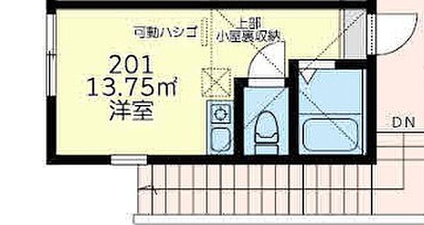 神奈川県横浜市南区庚台(賃貸アパート1R・2階・13.75㎡)の写真 その6