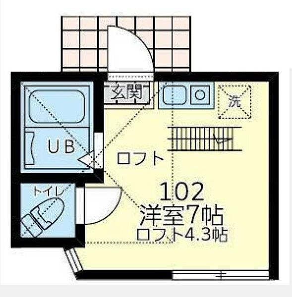 ユナイト山手ティレニア 202｜神奈川県横浜市中区西之谷町(賃貸アパート1R・2階・13.50㎡)の写真 その4