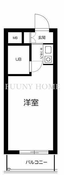 東京都目黒区上目黒4丁目(賃貸マンション1R・3階・14.40㎡)の写真 その2