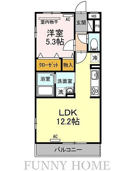 東京都目黒区碑文谷5丁目(賃貸アパート1LDK・3階・41.95㎡)の写真 その2