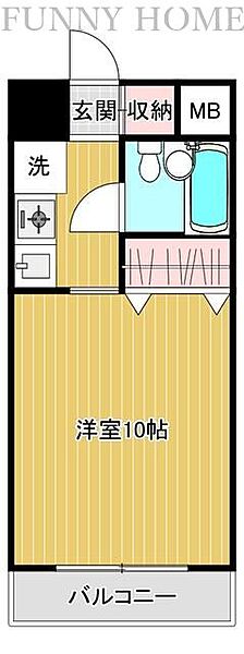 東京都目黒区八雲2丁目(賃貸マンション1K・2階・26.93㎡)の写真 その2