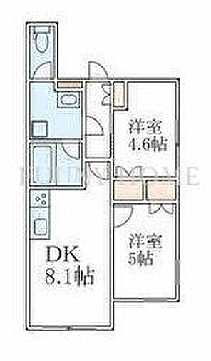 東京都目黒区平町2丁目(賃貸マンション2DK・2階・40.78㎡)の写真 その2