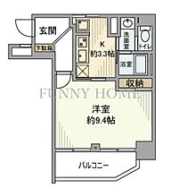 東京都目黒区上目黒1丁目（賃貸マンション1K・9階・32.04㎡） その2