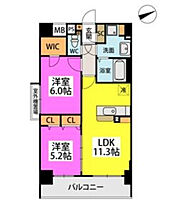 (仮)イーストガーデン久留米本町  ｜ 福岡県久留米市本町12-28（賃貸マンション2LDK・2階・54.52㎡） その2