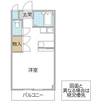 グランクレール 1番館 102号室 ｜ 茨城県水戸市堀町（賃貸マンション1R・1階・24.27㎡） その2