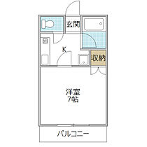 コートピア袴塚 205号室 ｜ 茨城県水戸市袴塚（賃貸アパート1K・2階・20.90㎡） その2