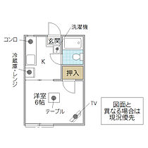 パレスYURI 103号室 ｜ 茨城県水戸市袴塚（賃貸アパート1K・1階・19.80㎡） その2