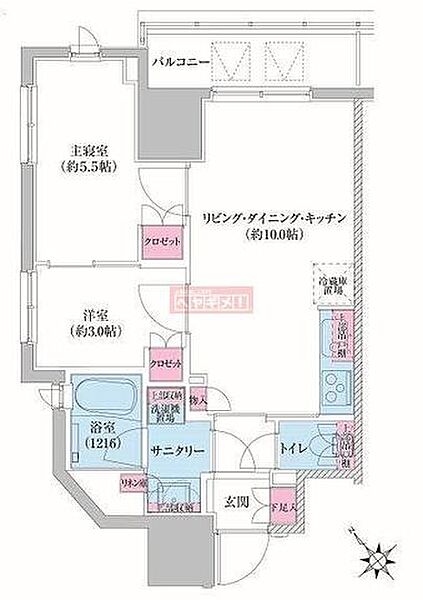 レジディア荻窪III 1101｜東京都杉並区上荻１丁目(賃貸マンション2LDK・11階・41.06㎡)の写真 その2