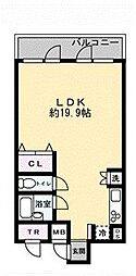 リレント日本橋 ワンルームの間取図画像