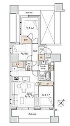 パークホームズ築地 3LDKの間取図画像