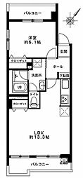 葛西第4ウィーンハイツ 1LDKの間取図画像