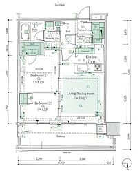 間取図画像 2LDK