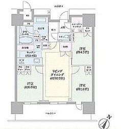 ブランズタワー豊洲 3LDKの間取図画像