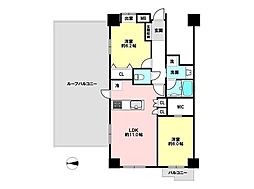 コンポーゼ亀戸 2LDKの間取図画像