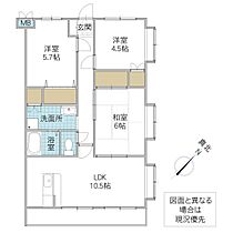 グレイスコート II 308号室 ｜ 茨城県土浦市小松（賃貸マンション3LDK・3階・68.97㎡） その2