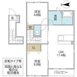 間取図画像 2LDK