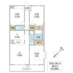 間取図画像 3LDK