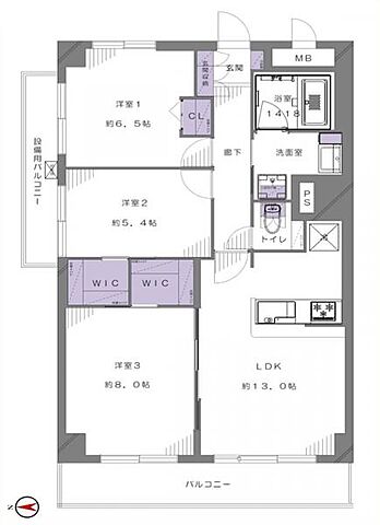 間取り 国分寺ビューハイツ 3階/-