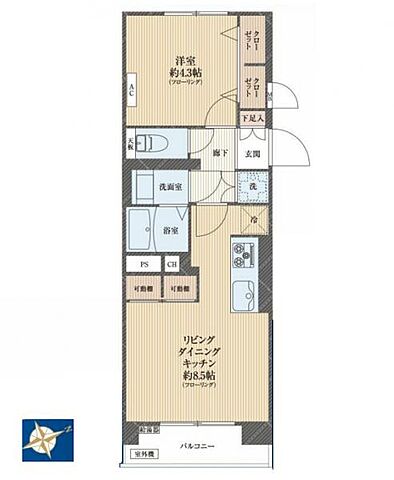 間取り 三田吉祥寺コーポ 3階/-