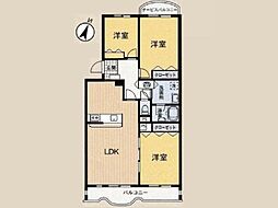 小田急町田マンション 3LDKの間取図画像